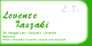 levente kaszaki business card